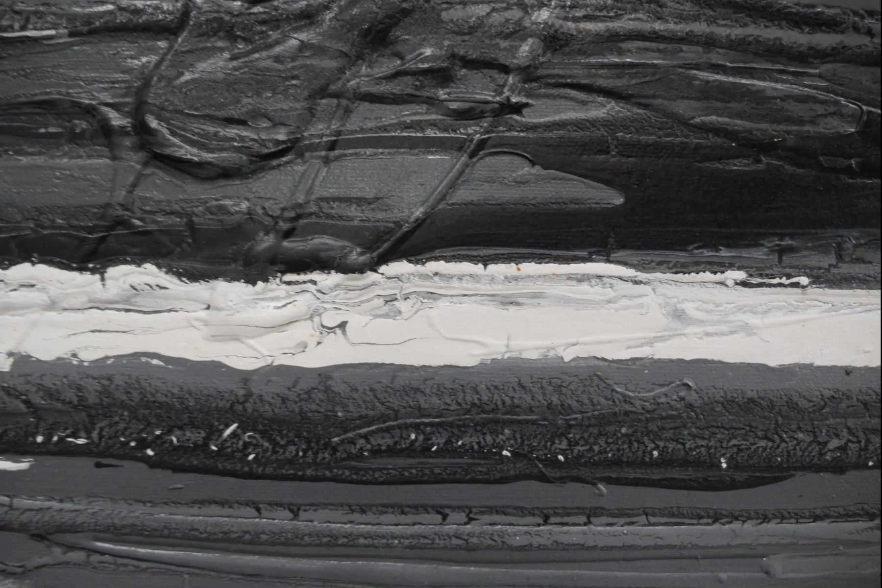 50 Shades of Grey 200cm x 80cm Grey White Textured Abstract Painting (SOLD)