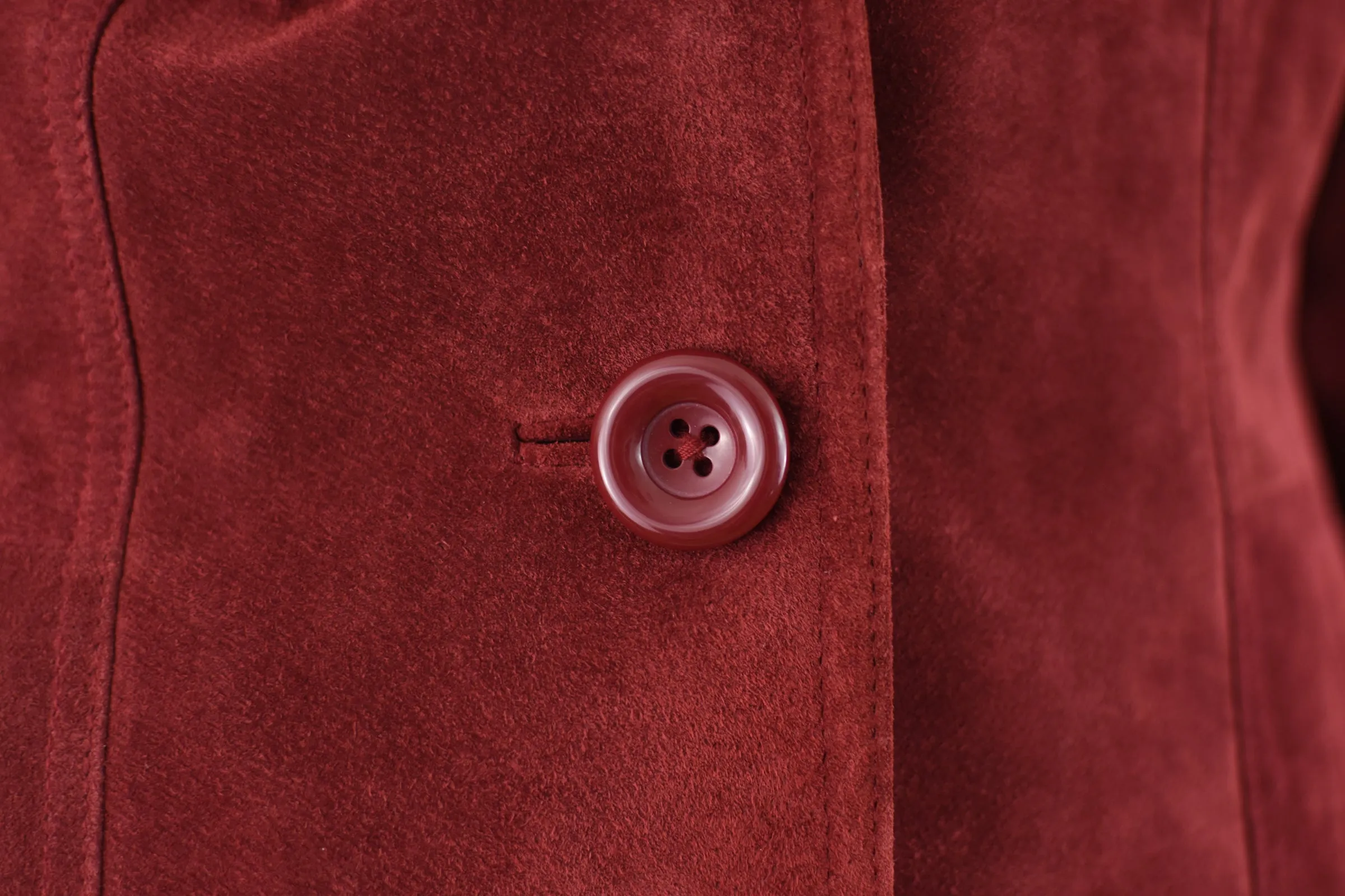 90s Burgundy Suede Leather Jacket Women's Small