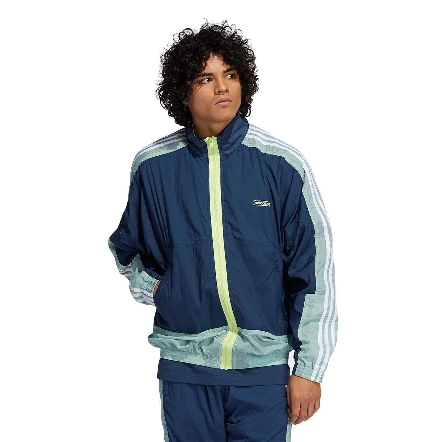 adidas Originals Lightweight Track Top - Crew Navy / Hazy Green