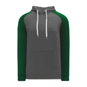 Athletic Knit (AK) A1840A-934 Adult Heather Charcoal/Dark Green Apparel Sweatshirt