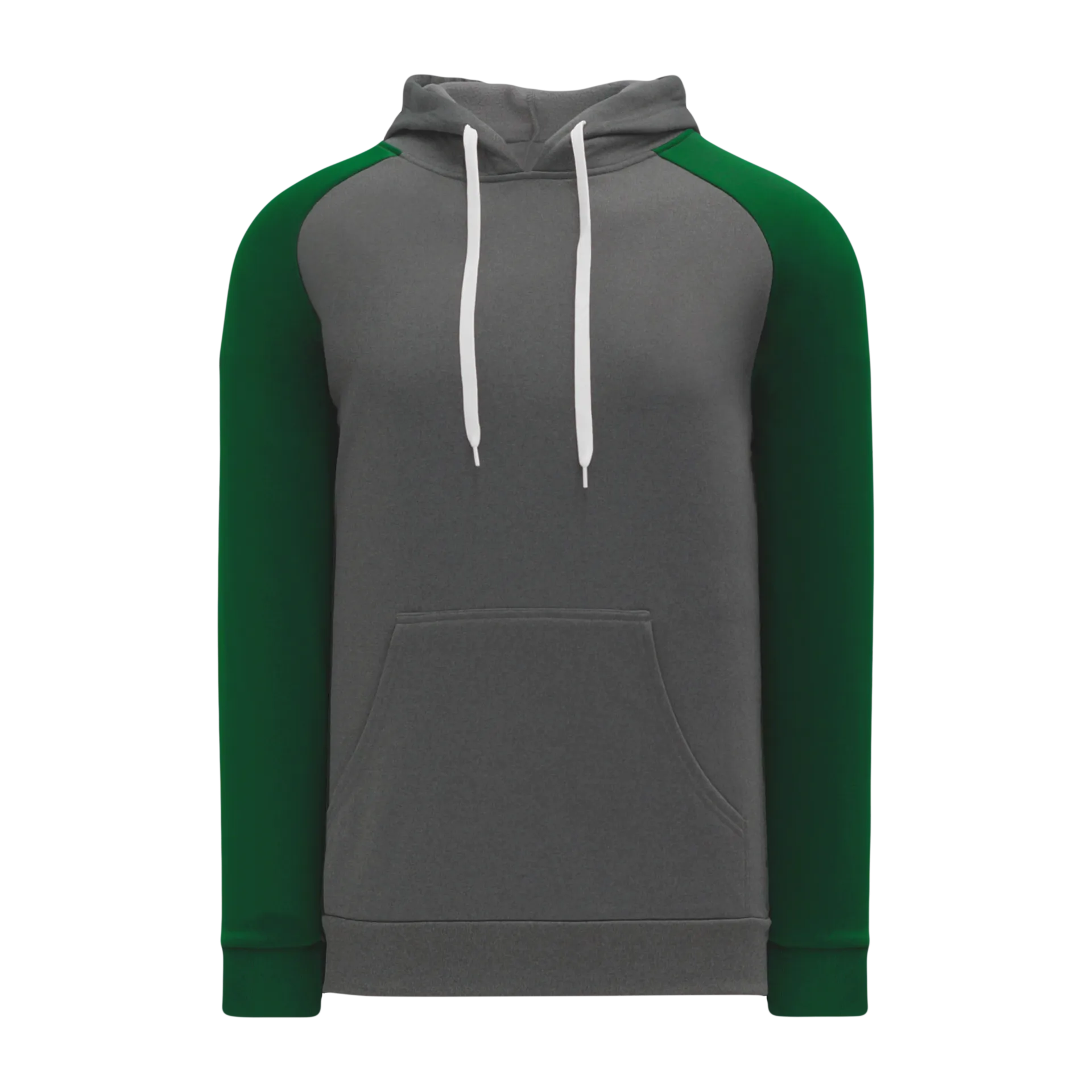 Athletic Knit (AK) A1840A-934 Adult Heather Charcoal/Dark Green Apparel Sweatshirt