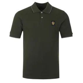 Belstaff Double Tipped Polo Shirt in Tile Green