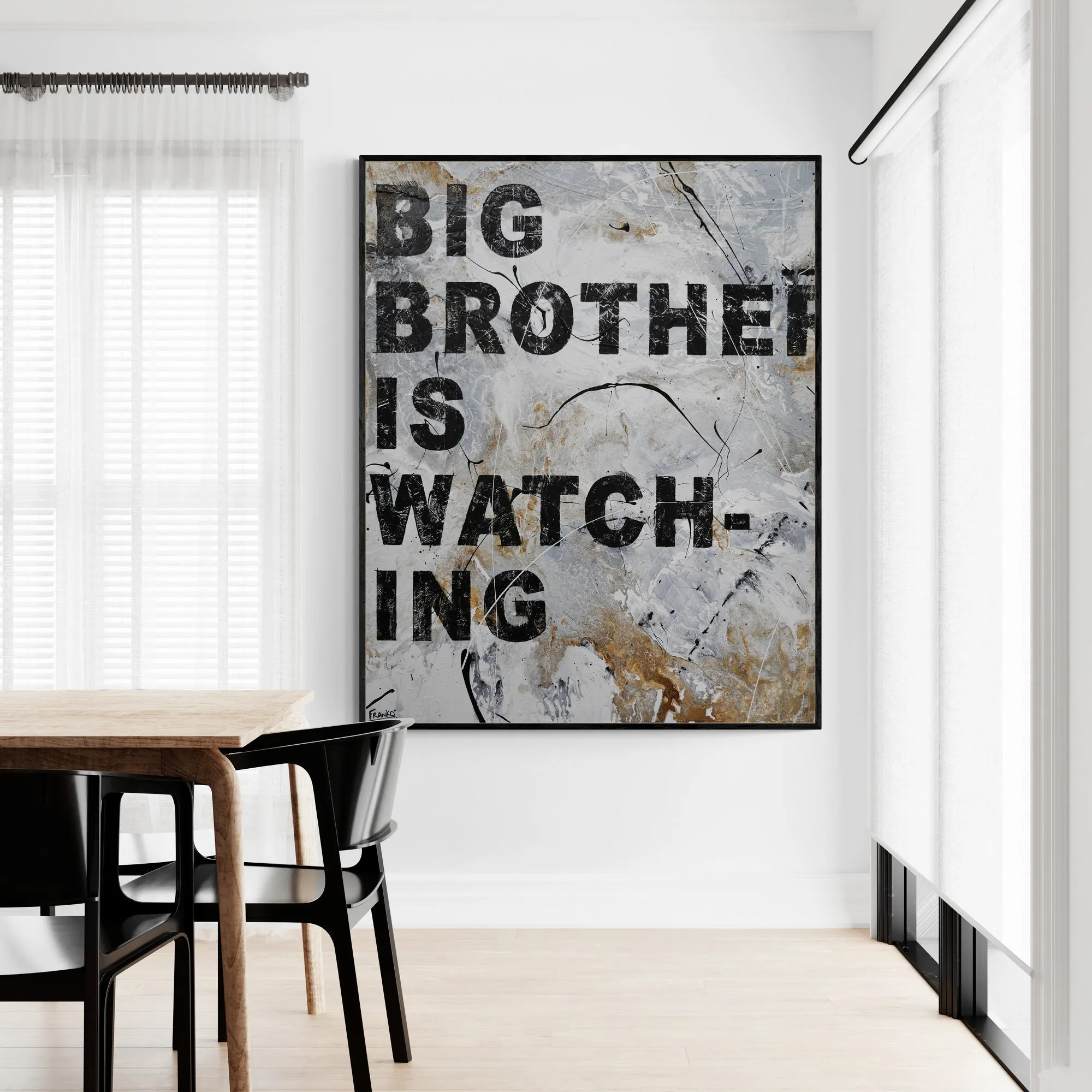 Big Bro 120cm x 150cm Textured Urban Pop Art Painting