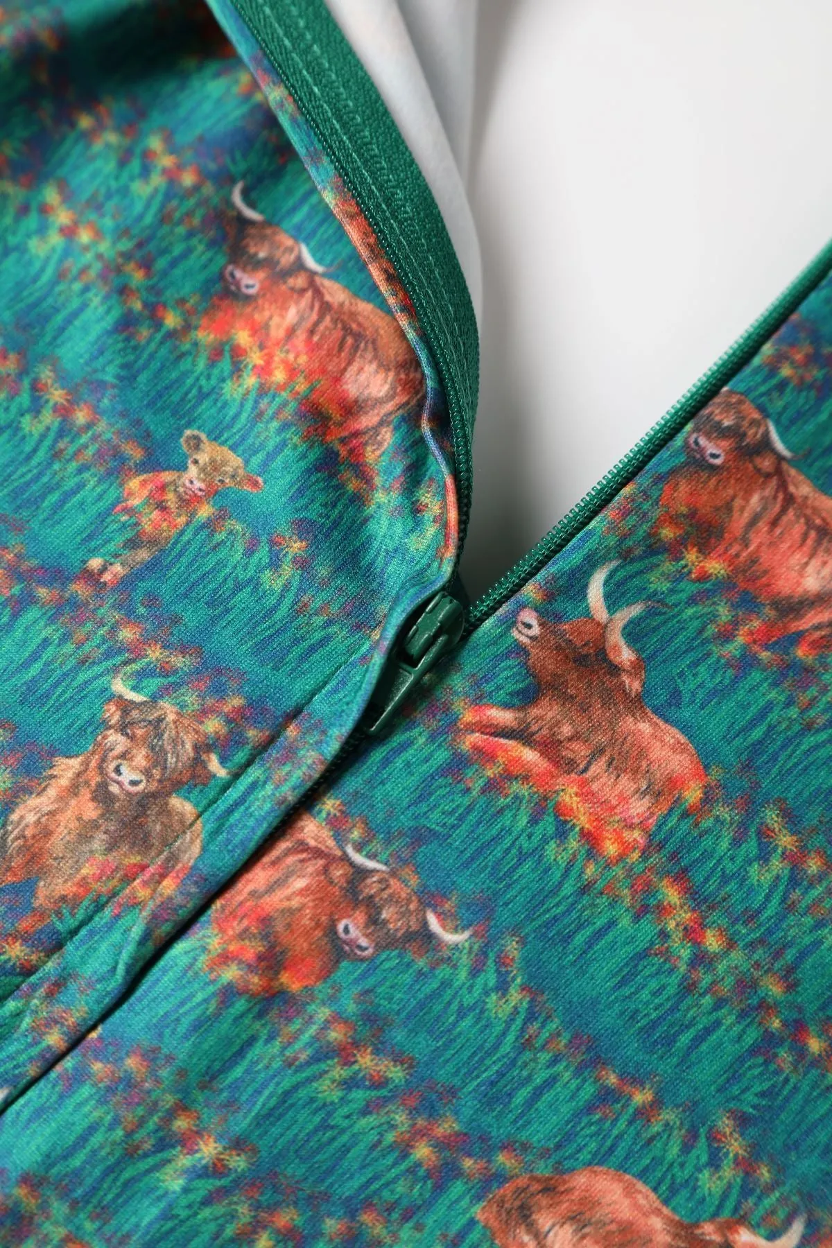 Billie Green Highland Cattle Dress