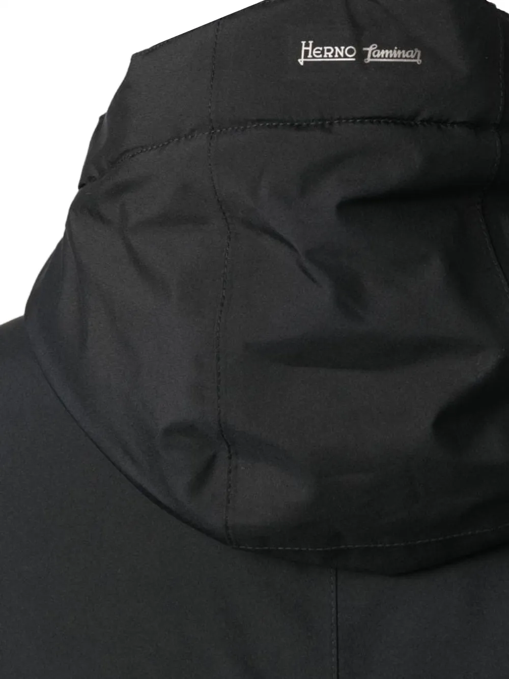 Black Goose Down Hooded Coat