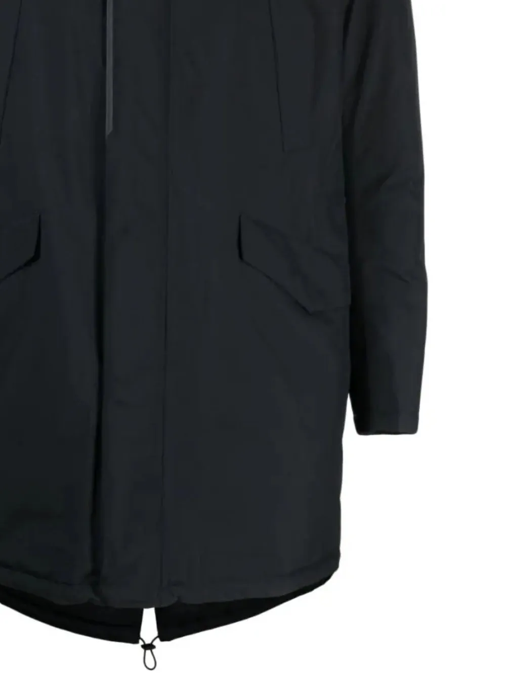 Black Goose Down Hooded Coat