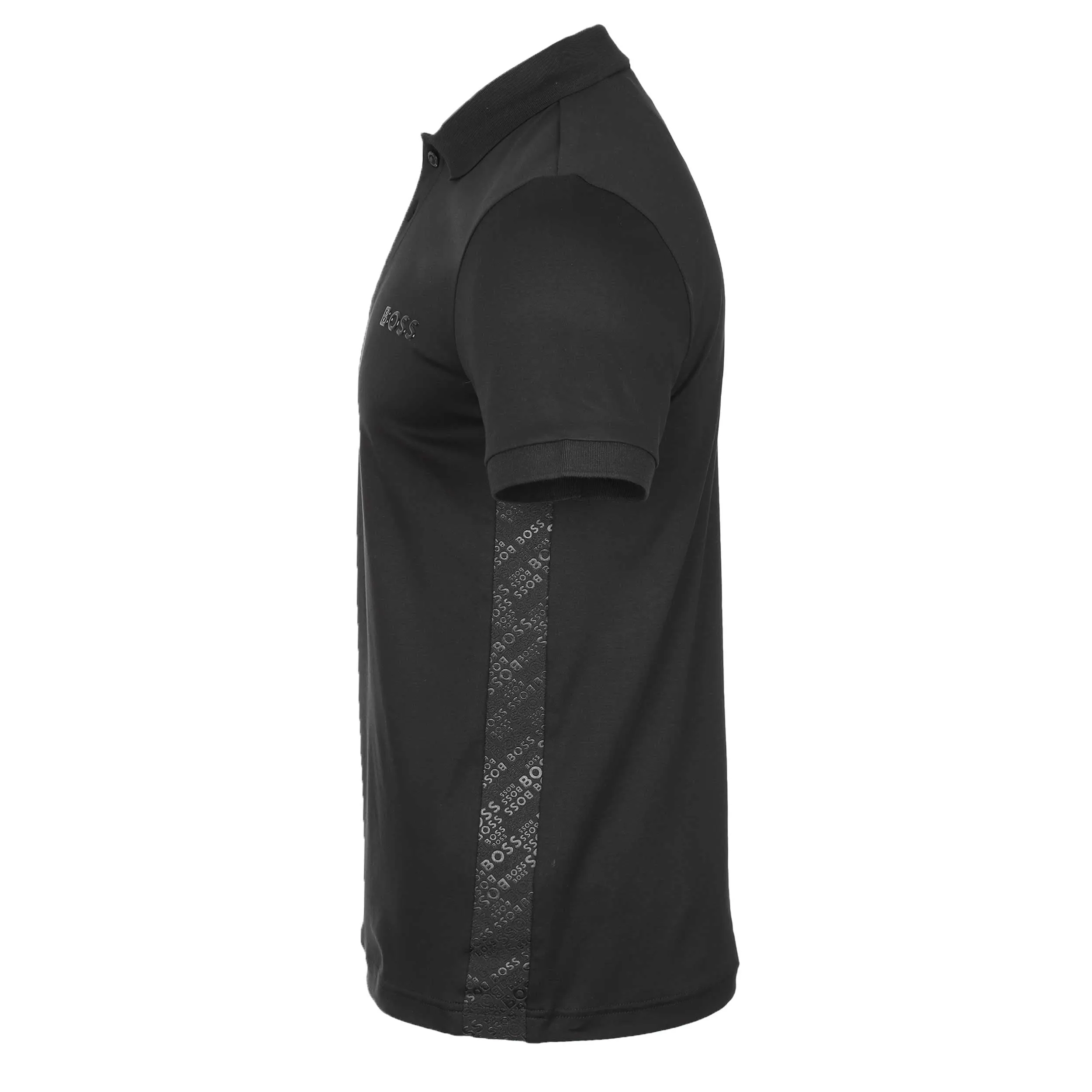 BOSS Paule Mirror Polo Shirt in Black