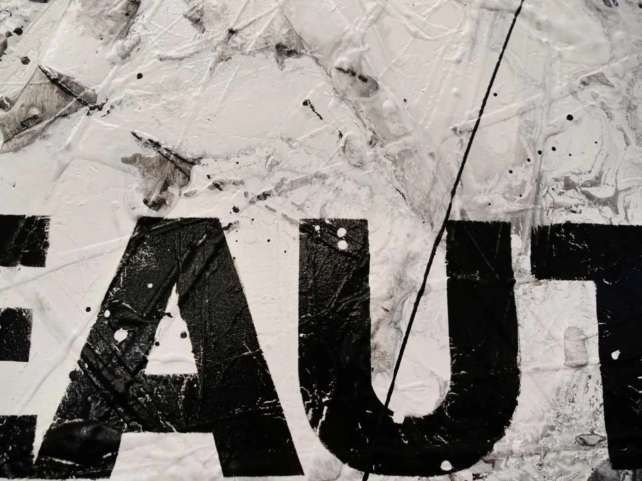Bright Grey World 120cm x 150cm Textured Urban Pop Art Painting (SOLD)