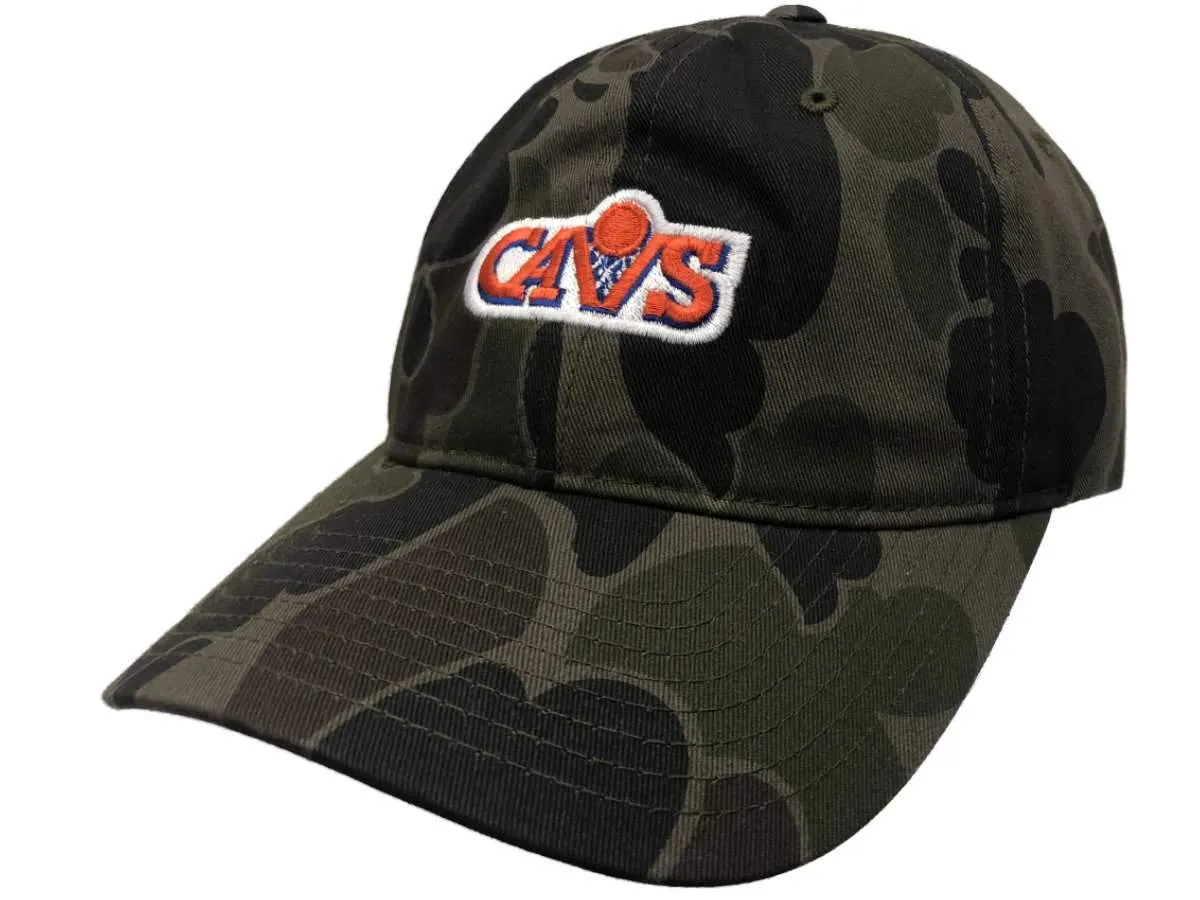 Cleveland Cavaliers Mitchell & Ness Camo Adjustable Strapback Slouch Hat Cap