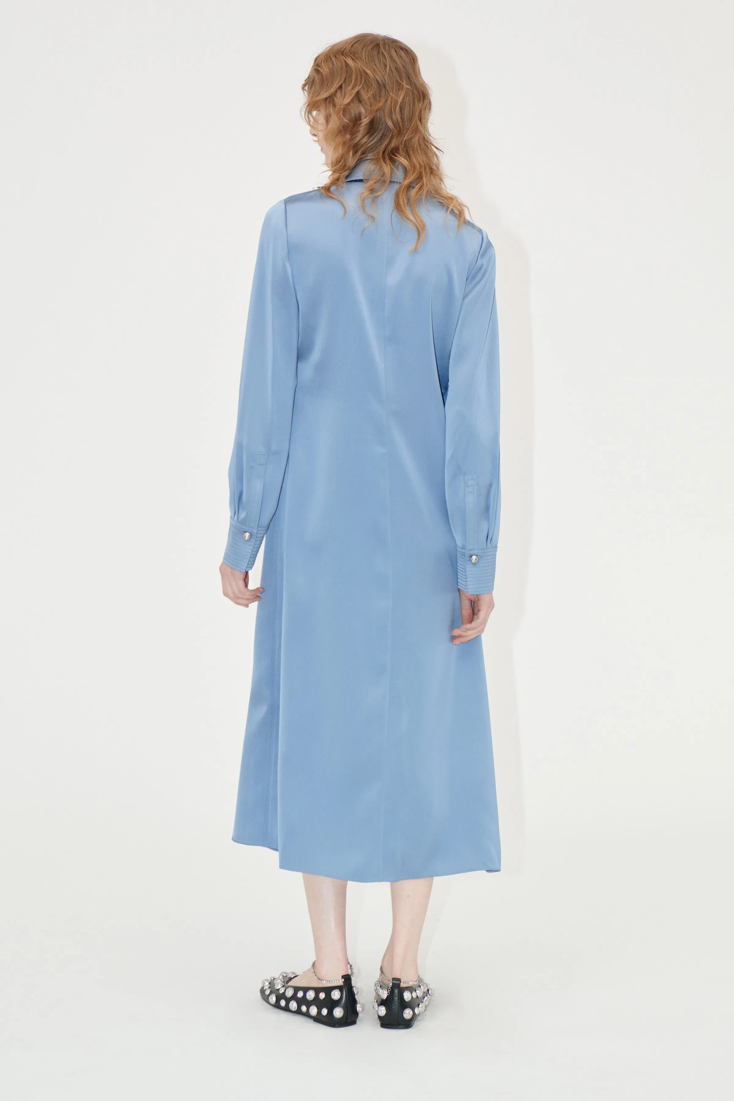 Collared Midi Dress - Infinity Blue
