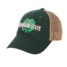 Colorado State Rams Zephyr Green St. Patrick's Day Mesh Snapback Relax Hat Cap
