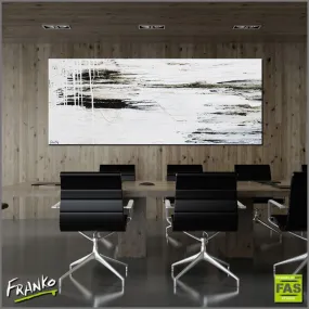 Decayed Beautish 200cm x 80cm Huge White Black Abstract Painting (SOLD)