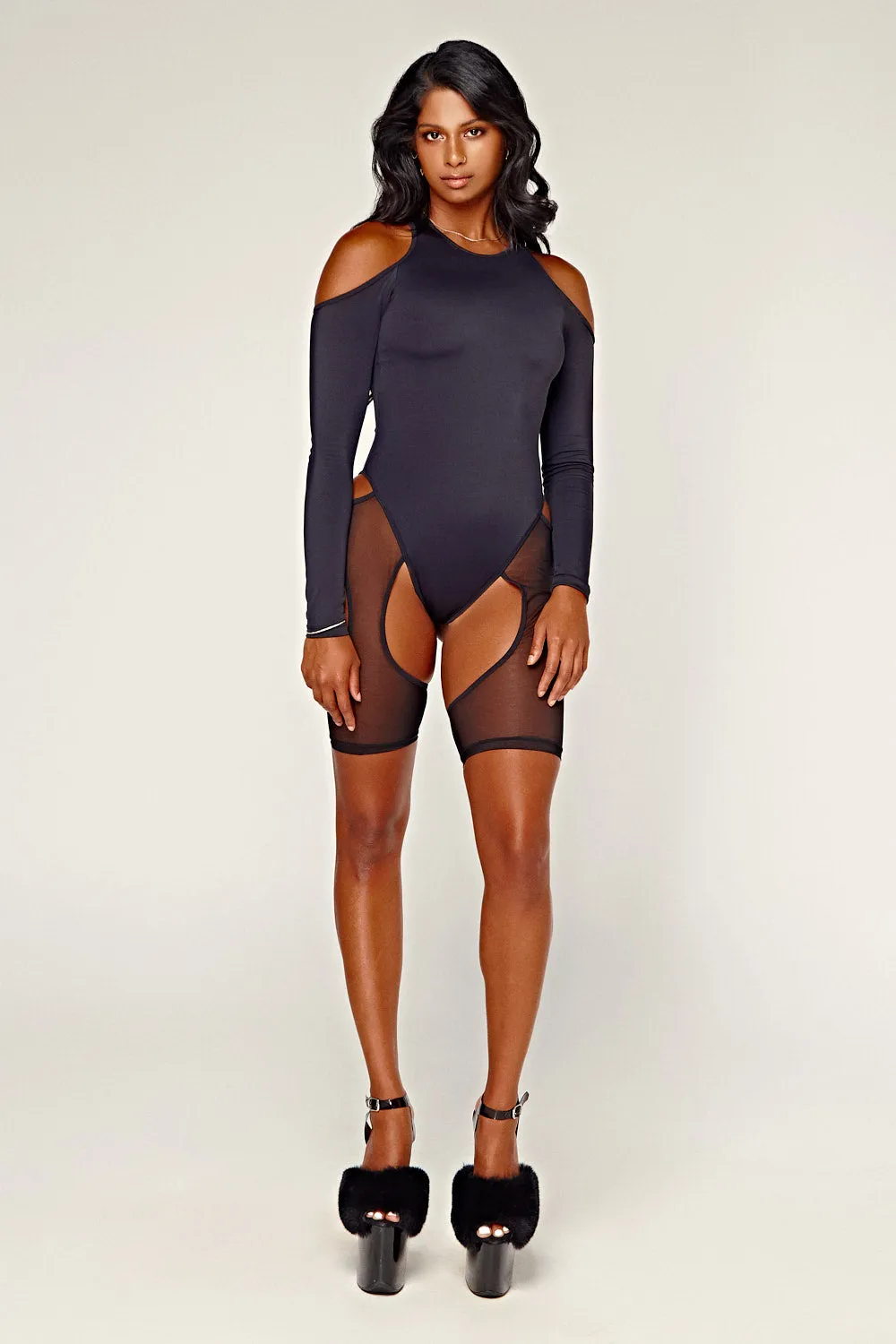 DollHaus Mesh Bodysuit - Black