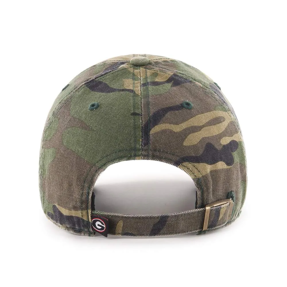 Georgia Bulldogs '47 Green Camouflage Clean Up Snapback Slouch Hat Cap