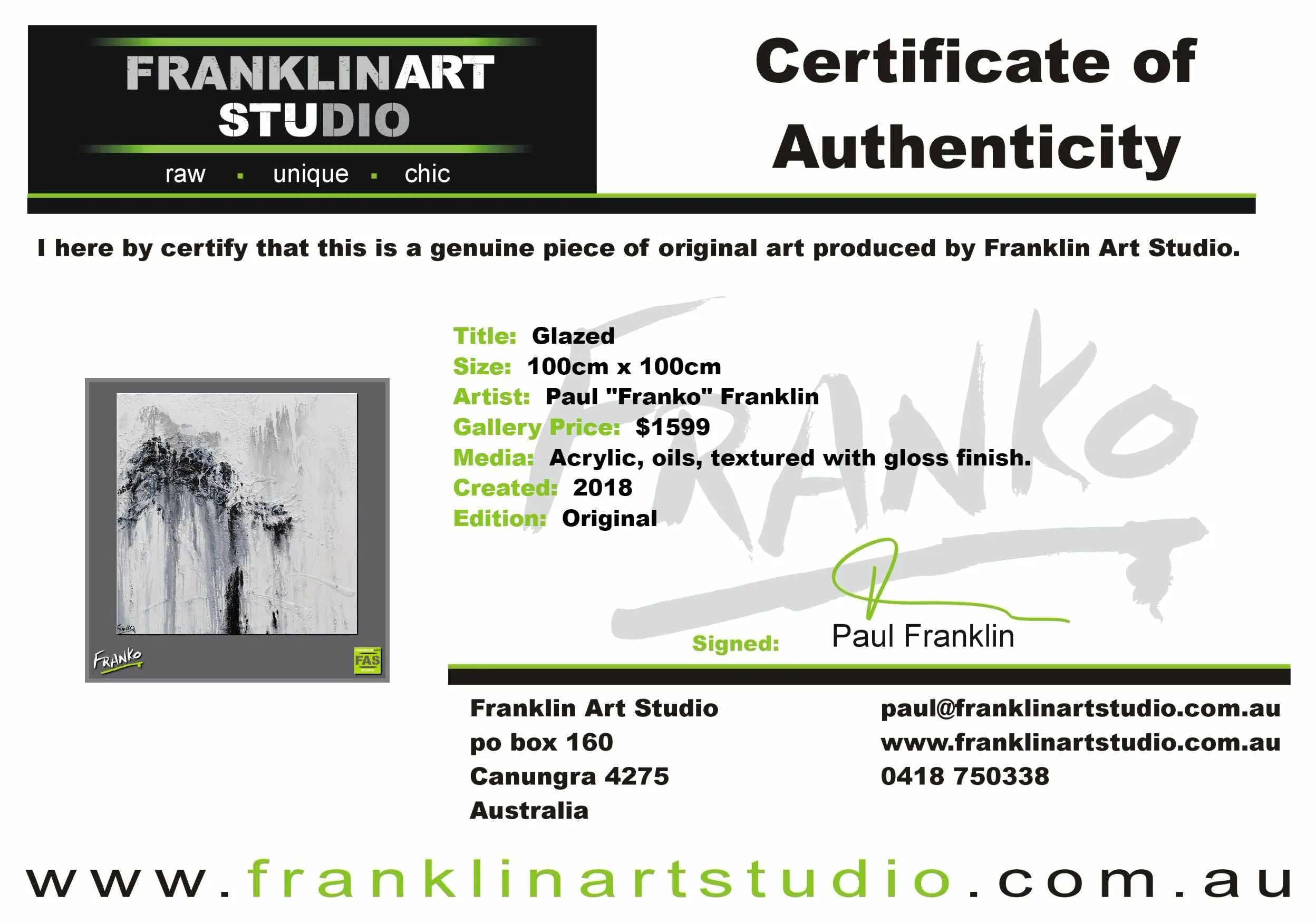 Glazed 100cm x 100cm White Grey Abstract Painting (SOLD)