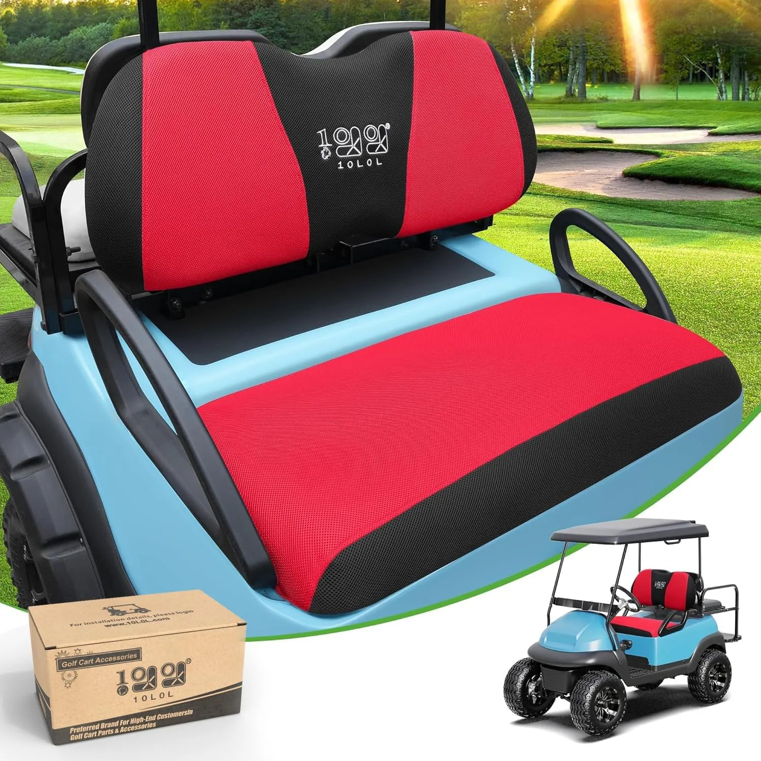 Golf Cart Seat Cover Fits Yamaha & Club Car Precedent Original Front Seat - 10L0L