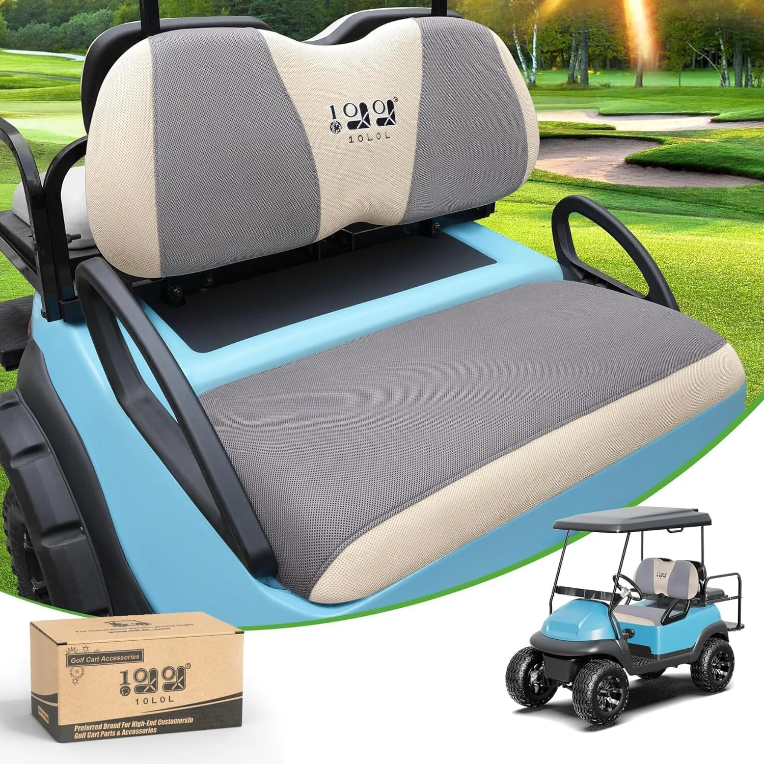 Golf Cart Seat Cover Fits Yamaha & Club Car Precedent Original Front Seat - 10L0L