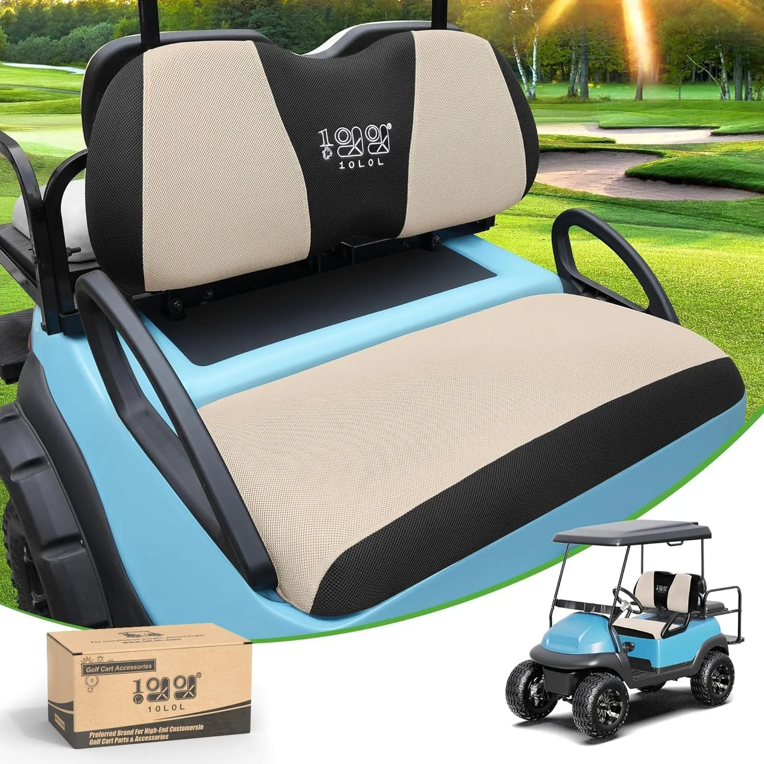 Golf Cart Seat Cover Fits Yamaha & Club Car Precedent Original Front Seat - 10L0L