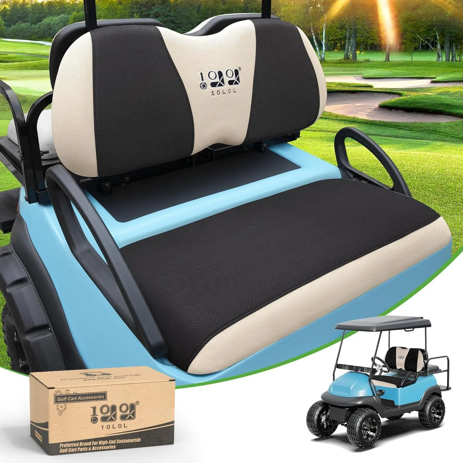 Golf Cart Seat Cover Fits Yamaha & Club Car Precedent Original Front Seat - 10L0L