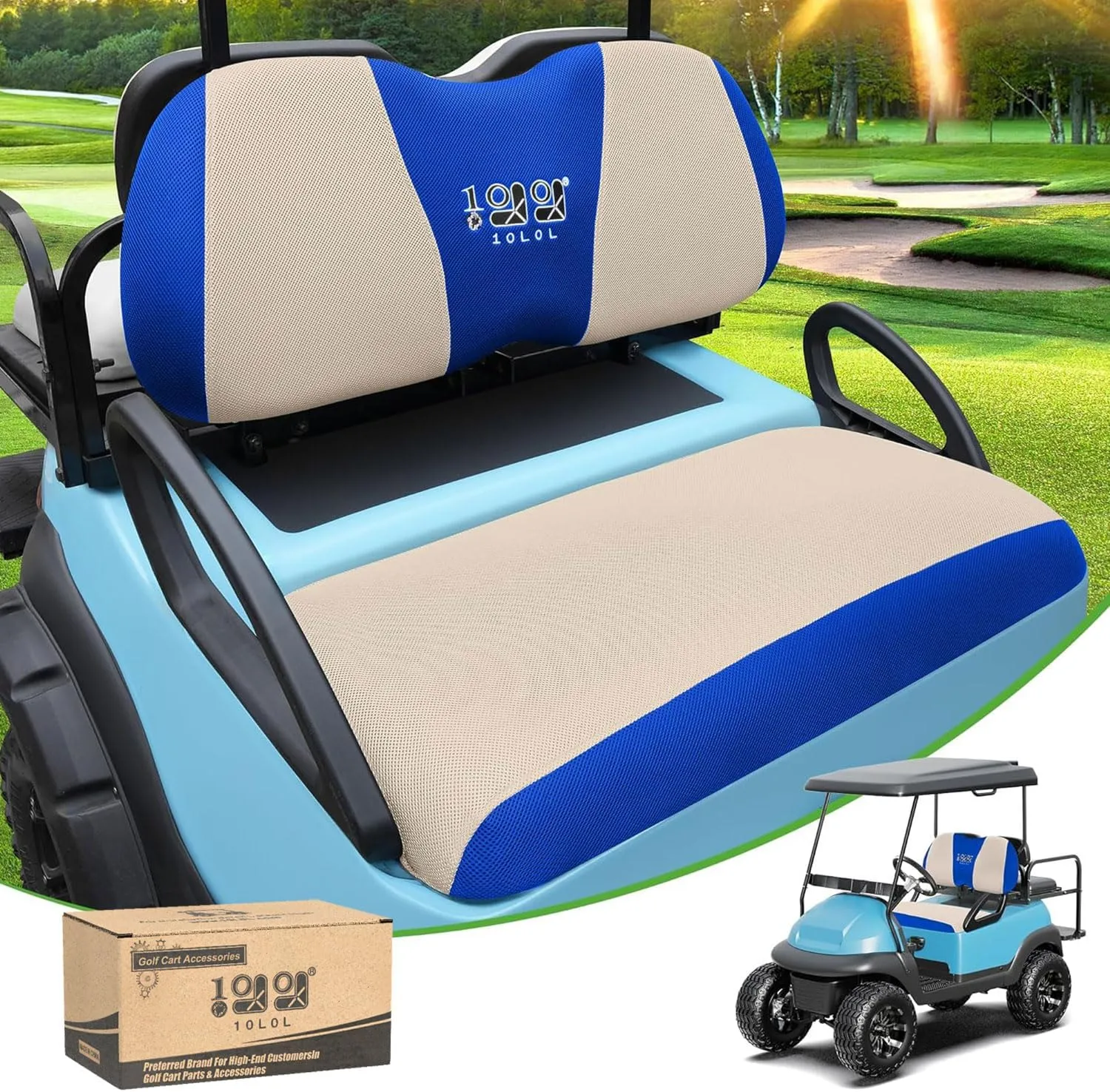 Golf Cart Seat Cover Fits Yamaha & Club Car Precedent Original Front Seat - 10L0L