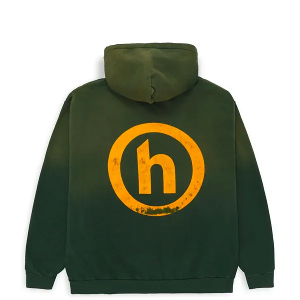 Hidden Vintage Logo Sun Faded Green Hoodie