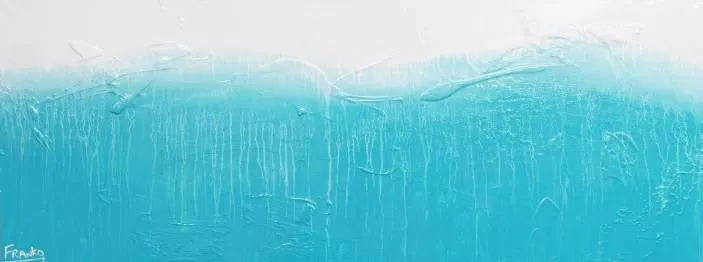 Hungry For Love 160cm x 60cm Blue & White Abstract Painting (SOLD)