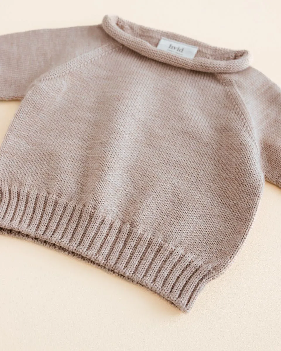 Hvid Sweater Georgette Sand