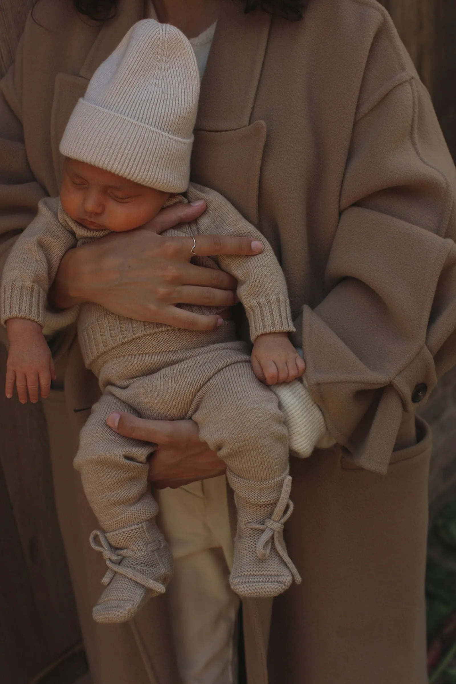 Hvid Sweater Georgette Sand