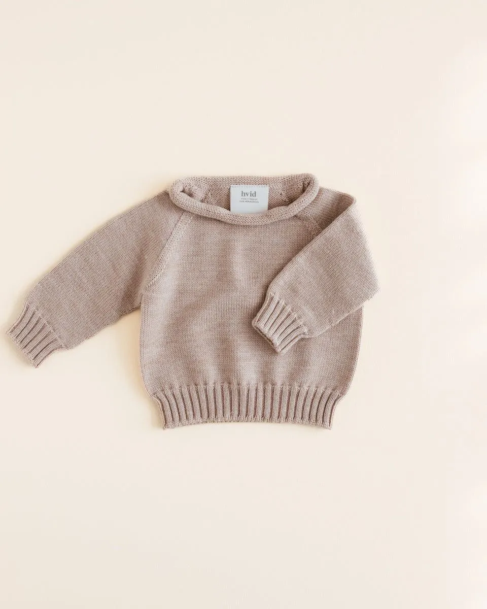 Hvid Sweater Georgette Sand