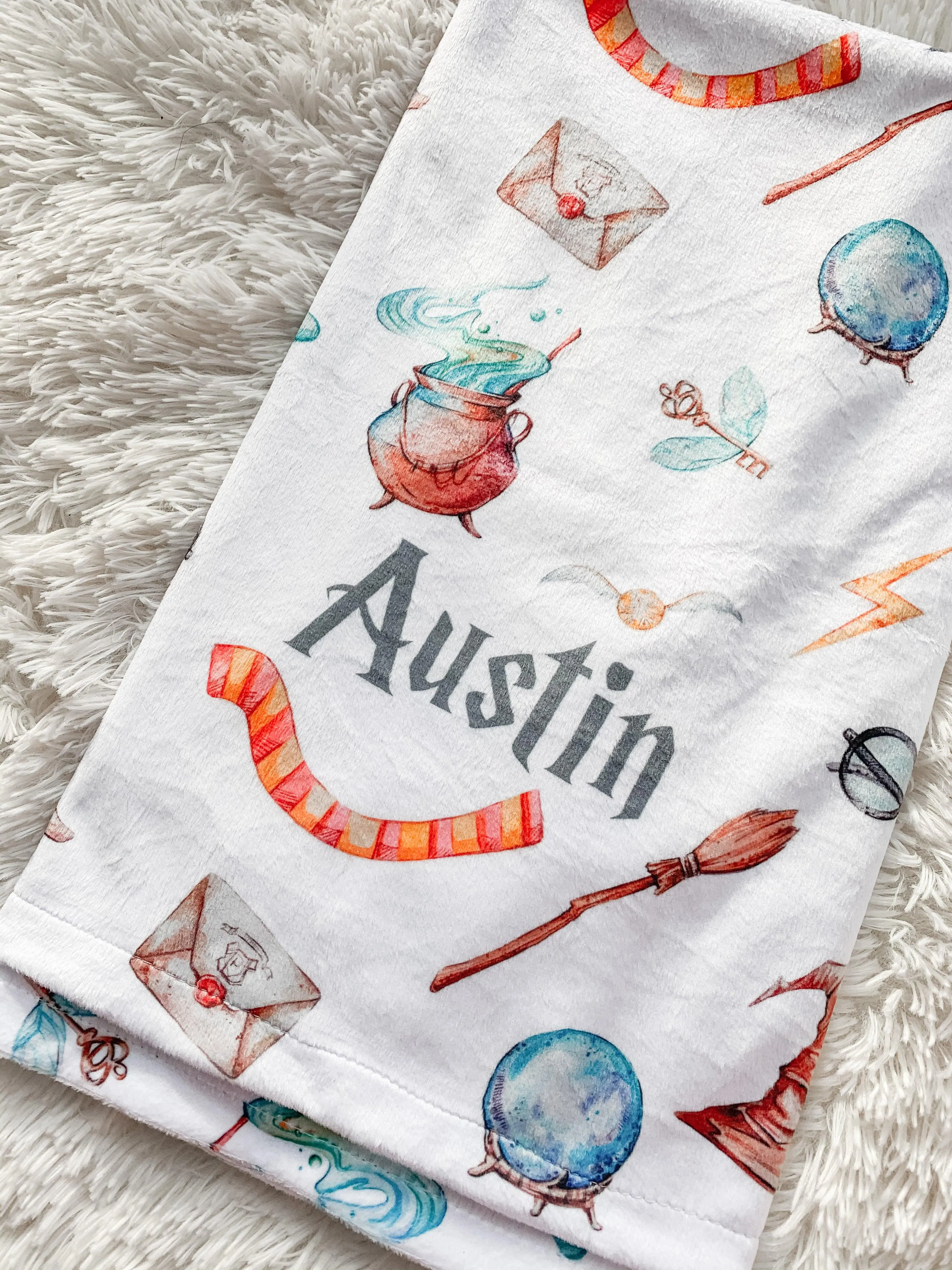 Inspired by Magic Personalized Minky Blanket (Luxe Minky)