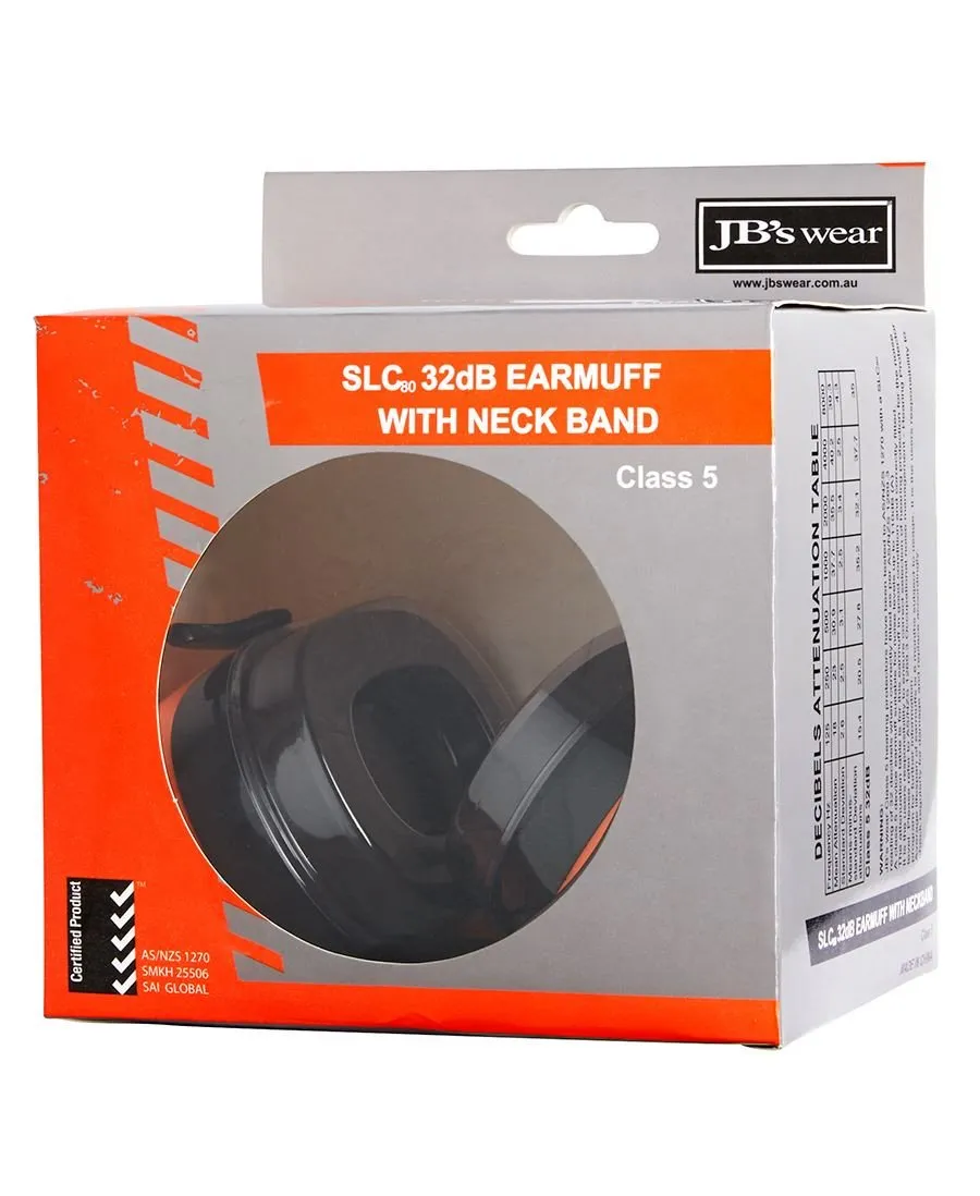 JBs Wear 32dB Ear Muffs With Neck Band (8M050)