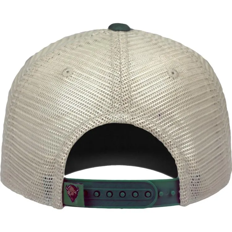 Marshall Thundering Herd TOW Green Gray Offroad Mesh Adjustable Snapback Hat Cap