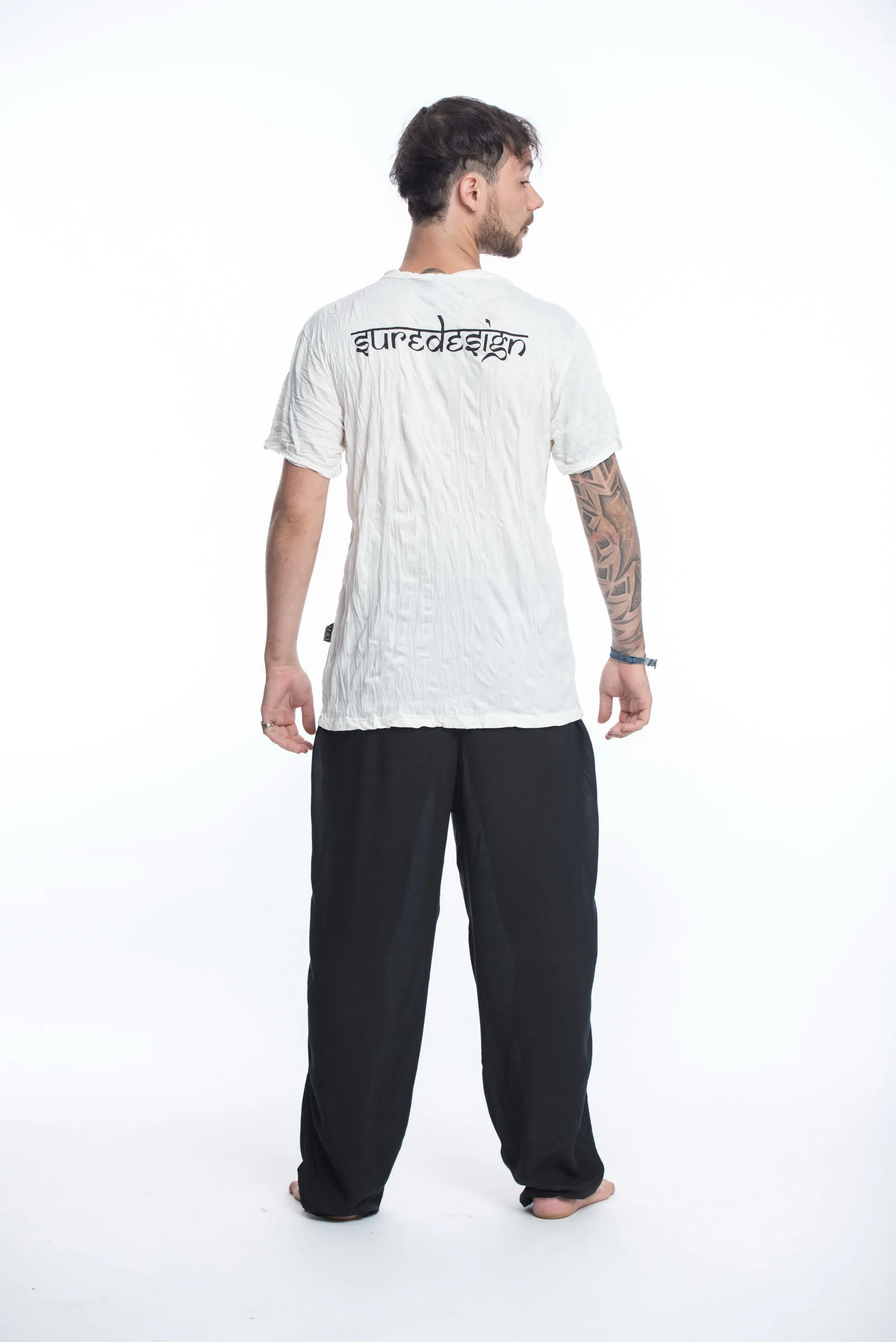 Mens Buddha Face T-Shirt in White