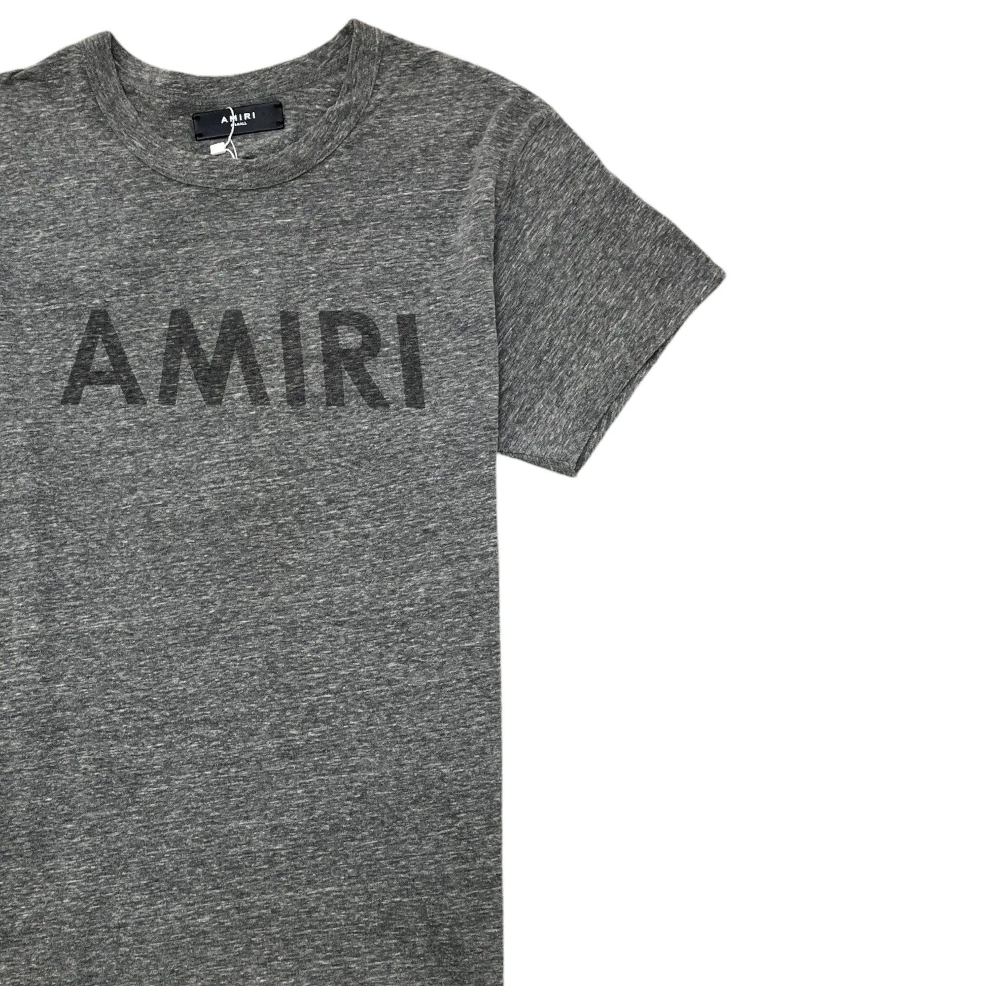 Men's Distressed Jersey T-Shirt Grey Size XS