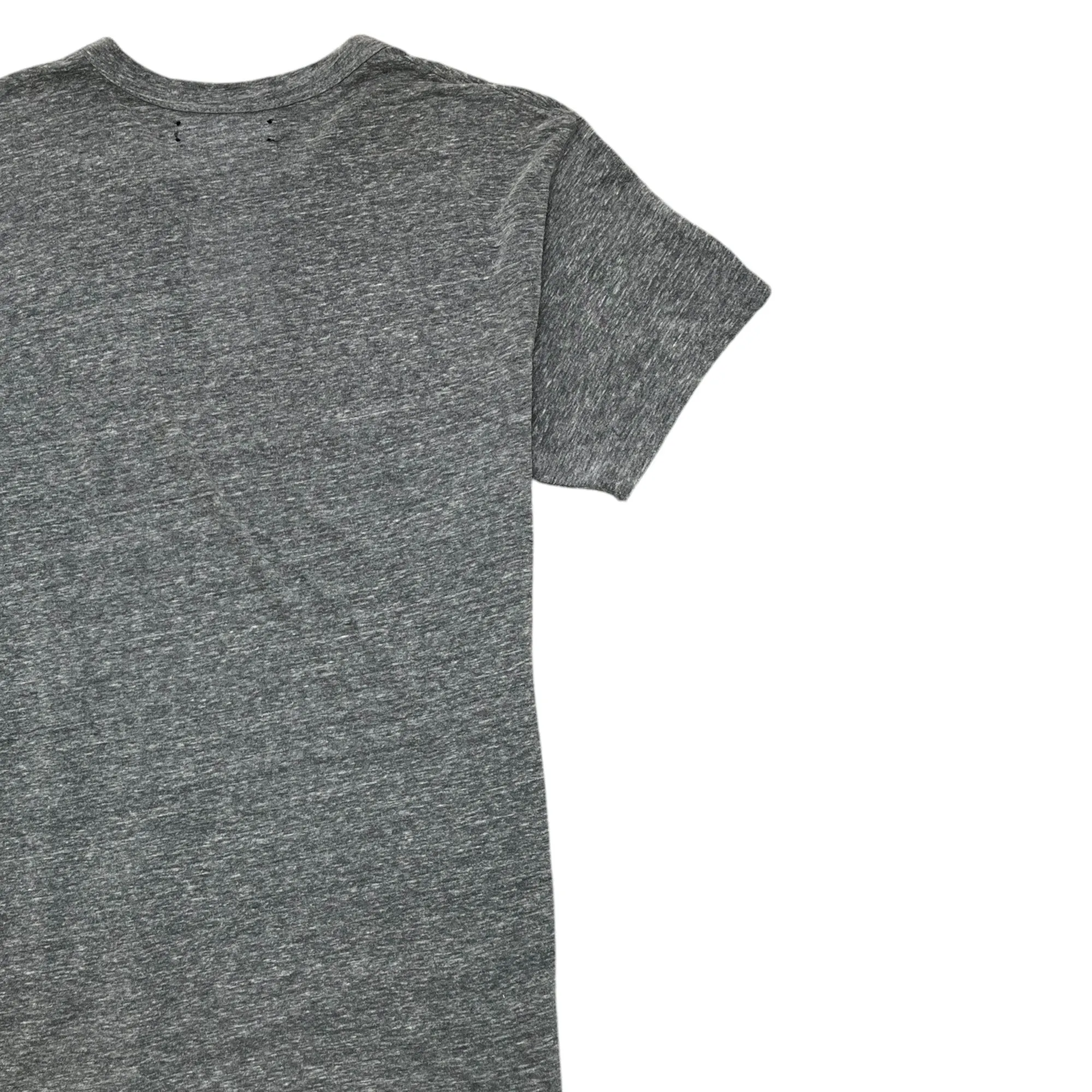 Men's Distressed Jersey T-Shirt Grey Size XS