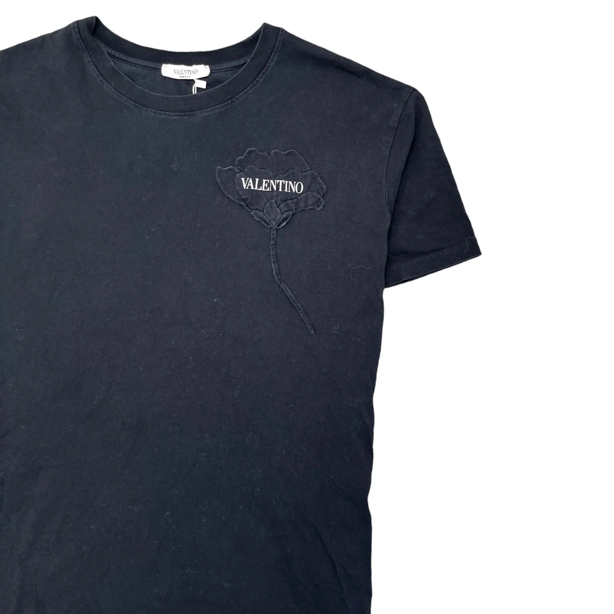 Men's Flower Logo T-Shirt Black Size L