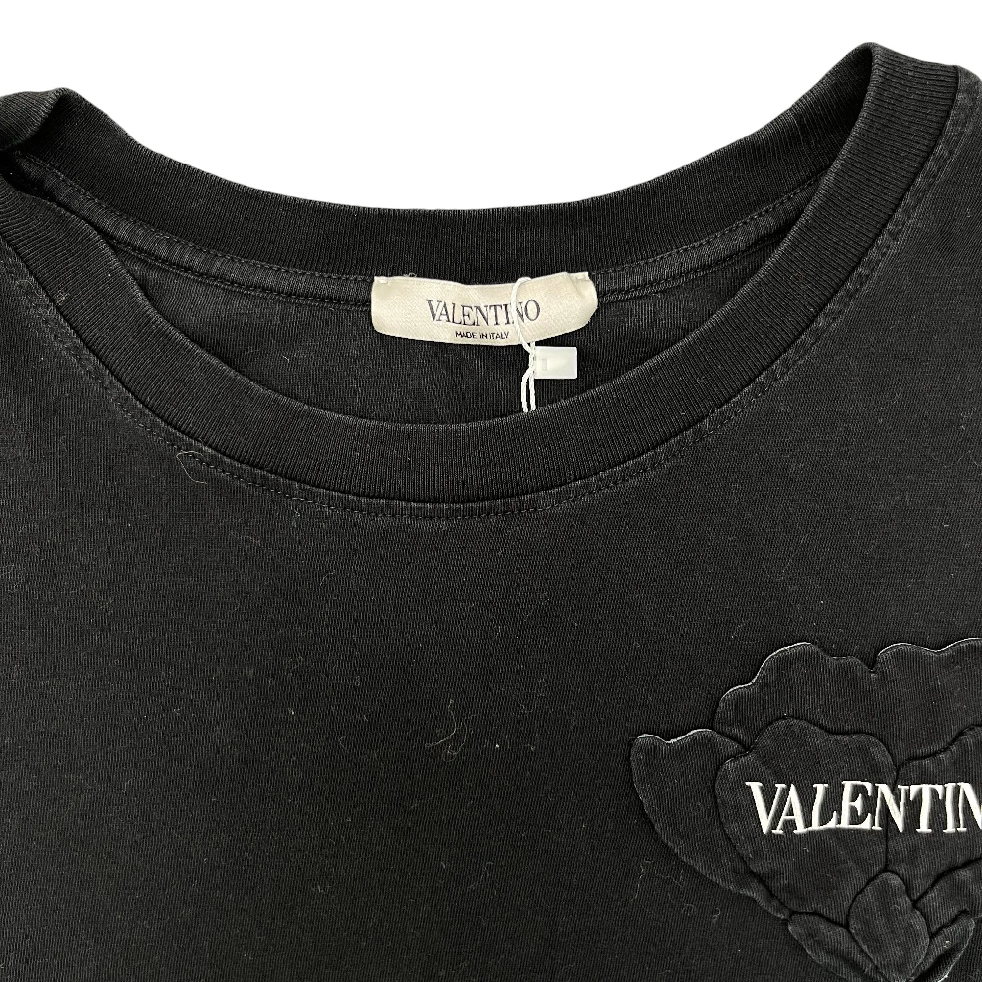 Men's Flower Logo T-Shirt Black Size L