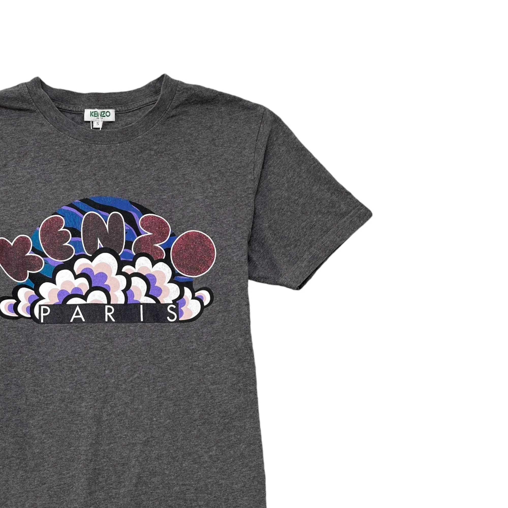 Men's Logo Print T-Shirt Grey Size S