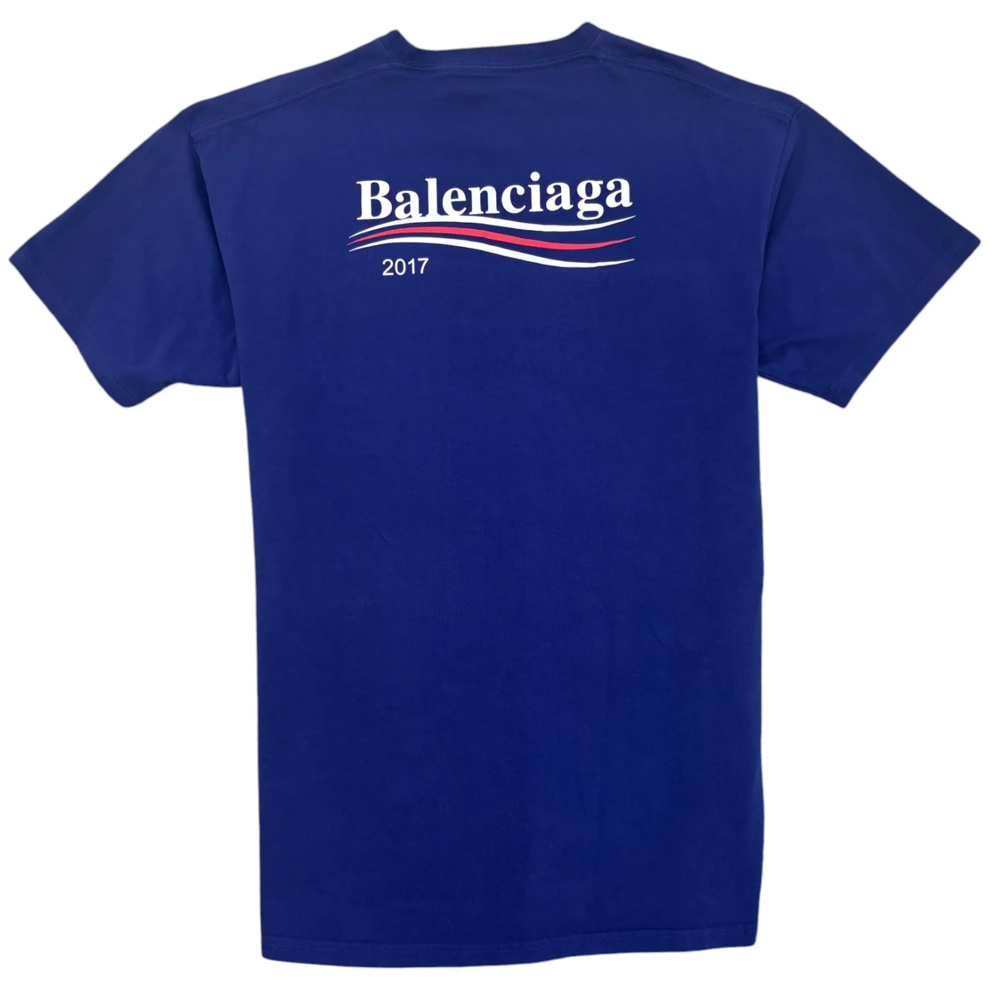 Men's Political Logo T-Shirt Blue Size XXS