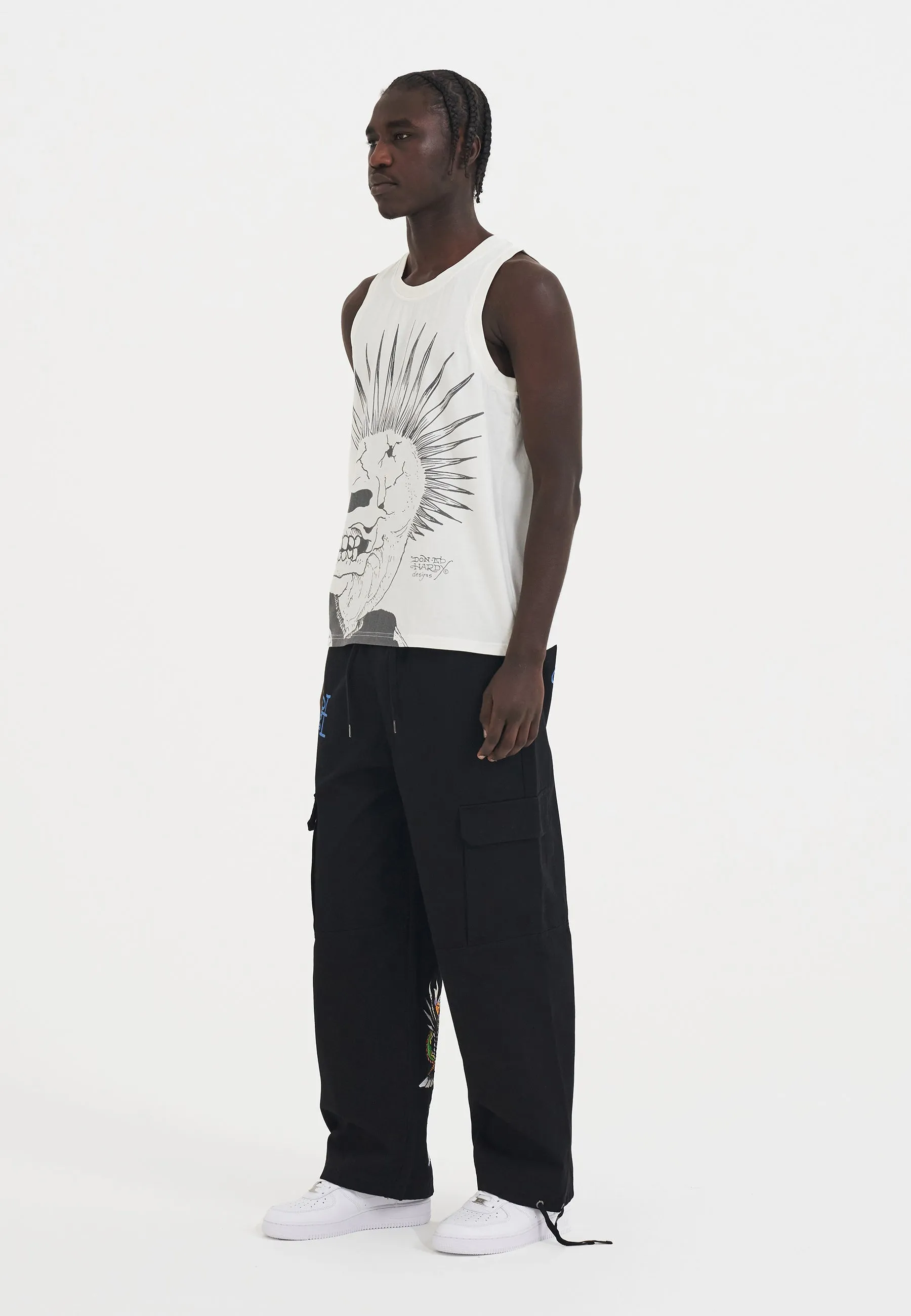 Mens Punks Not Dead Tank Top Vest - White