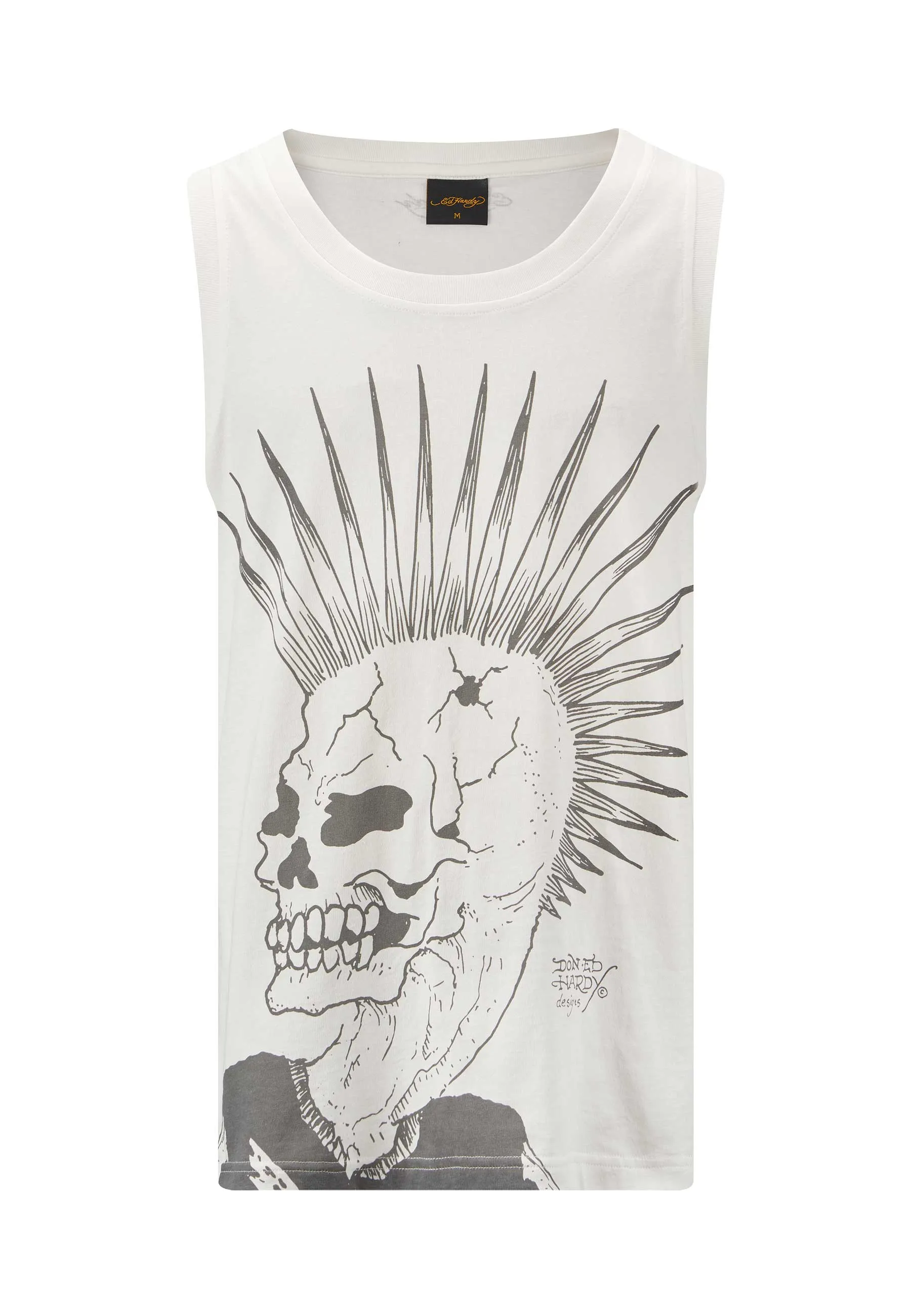 Mens Punks Not Dead Tank Top Vest - White