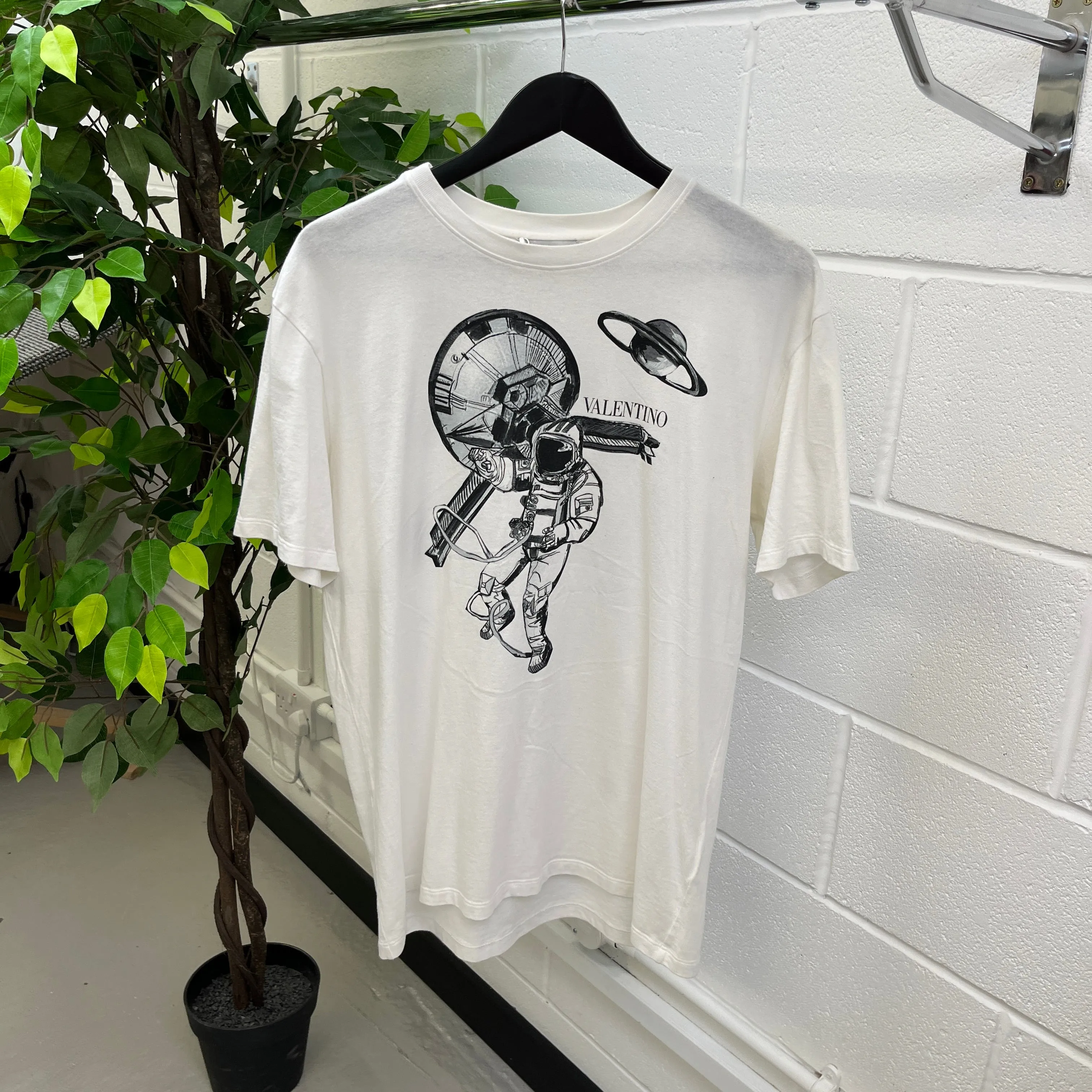 Men's Spaceland Astronaut T-Shirt White Size L