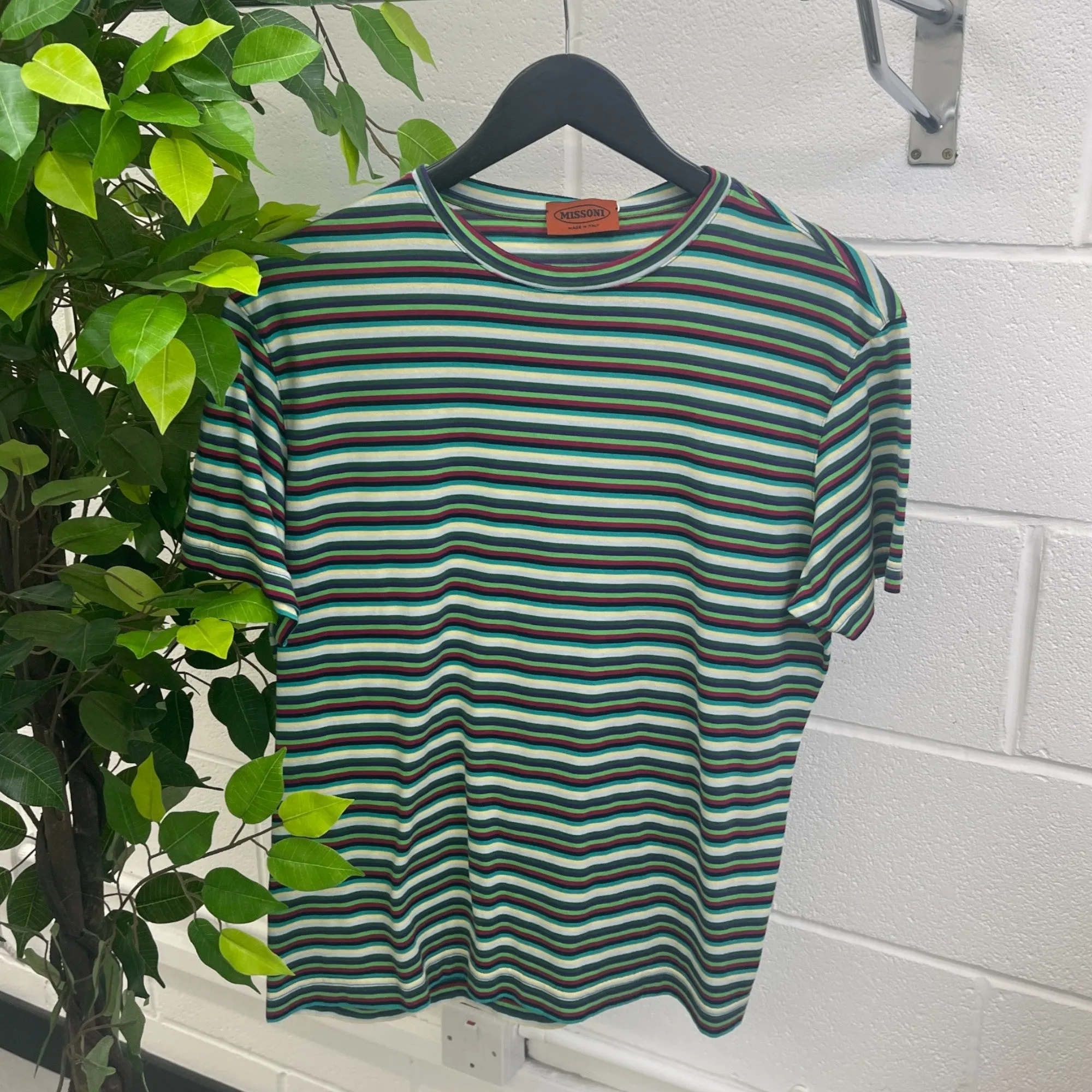 Men's Stripe T-Shirt Multi-Coloured Size IT 50 / UK L
