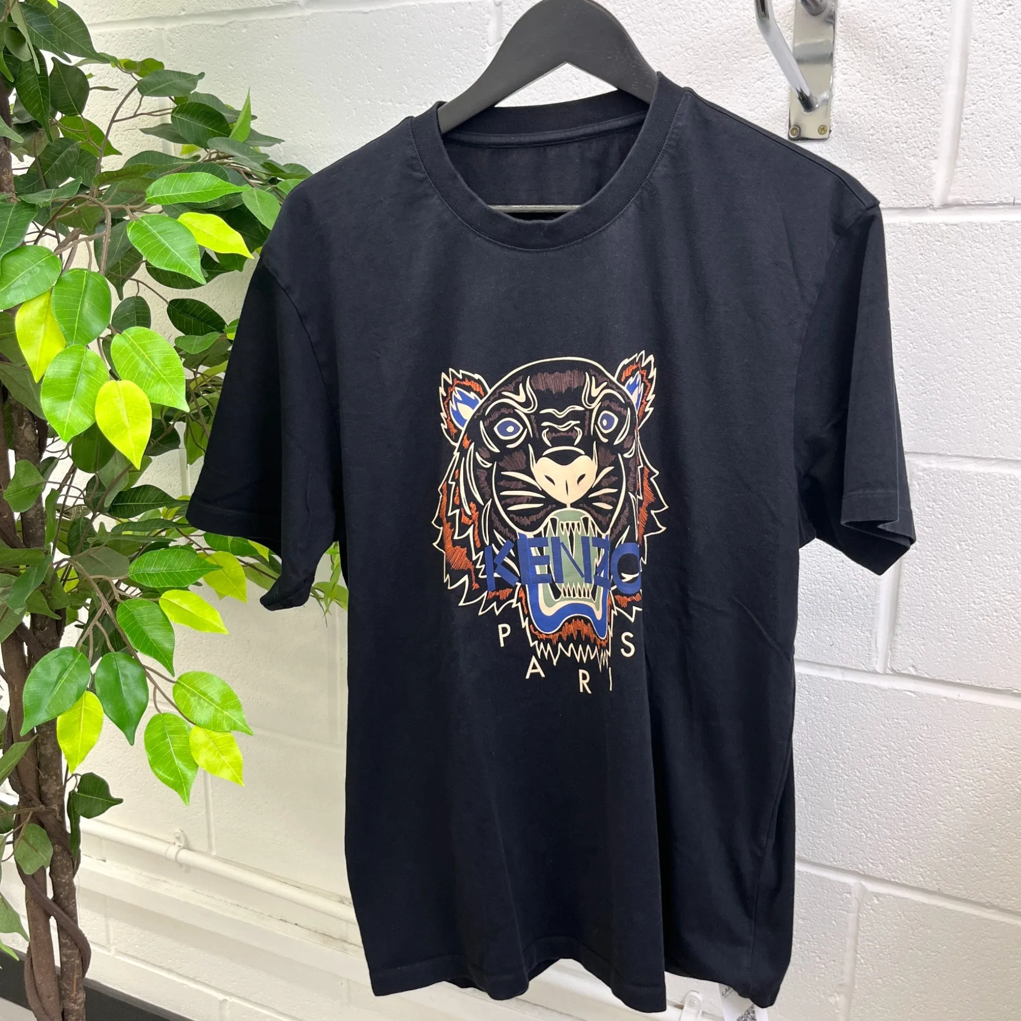 Men's Tiger Logo T-Shirt Black Size M