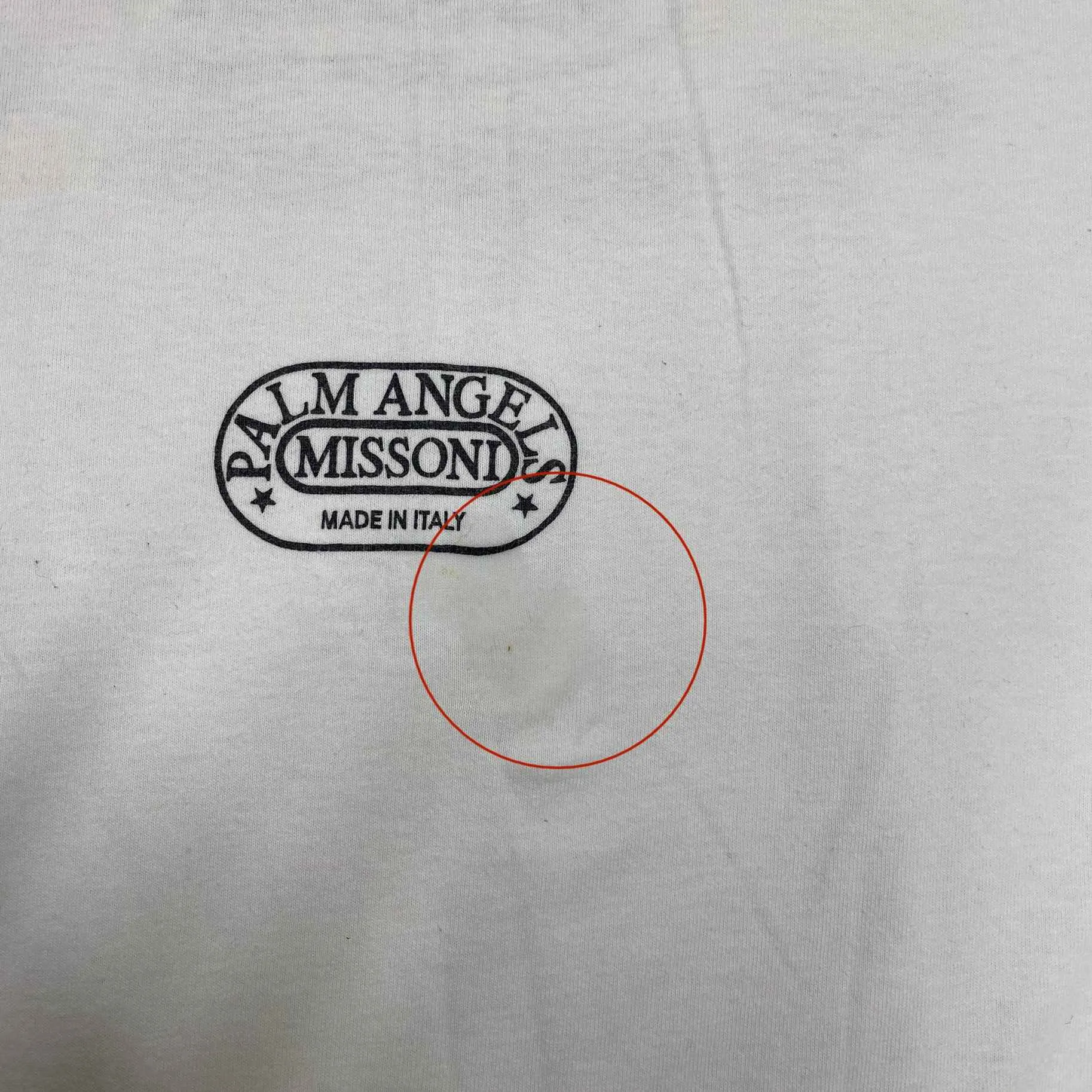 Men's X Missoni Logo T-Shirt White Size S