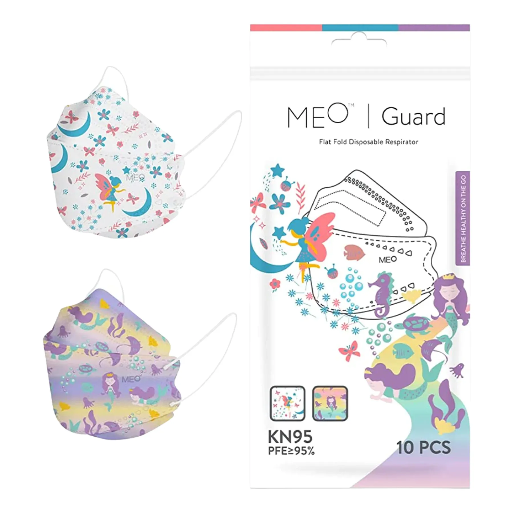 Meo Guard Kids Flat-fold Disposable Respirator (10pcs/pack)