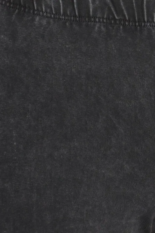 Mineral Wash Bell Bottom Soft Pants, Dark Ash Grey