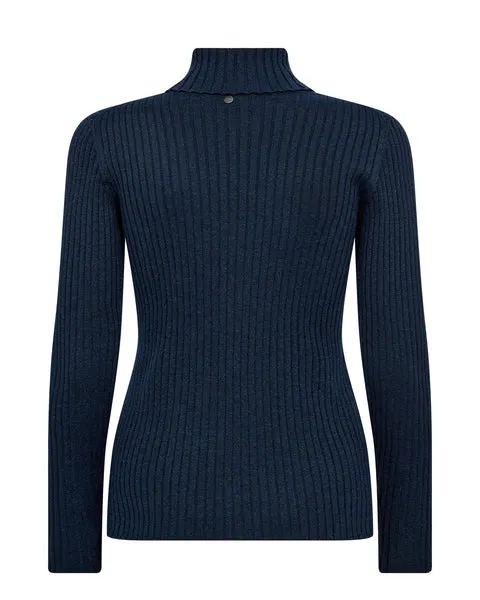 MMRelena Rib Rollneck Pageant Blue