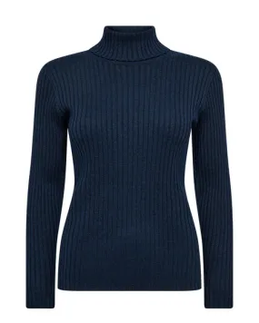 MMRelena Rib Rollneck Pageant Blue
