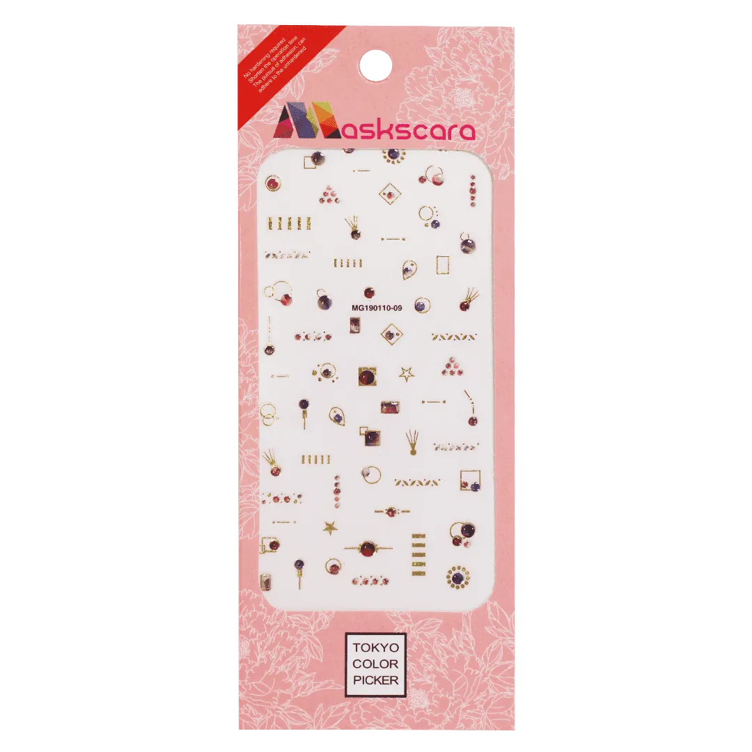 Nail Art Sticker - Minimalist Jewels (MG190110-09)